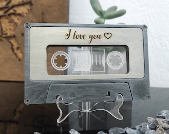 Personalized Vintage Cassette  with Scannable Spotify link QR code