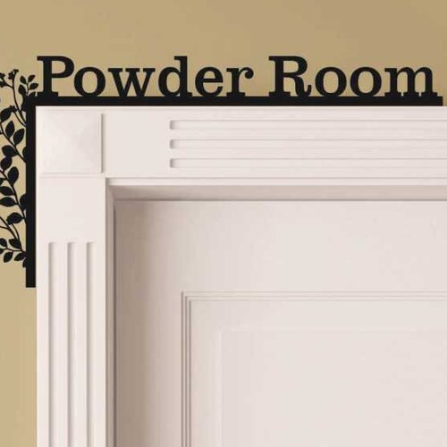 Powder Room Sign Home Decor Signs Laser Cut Door Topper Etsy