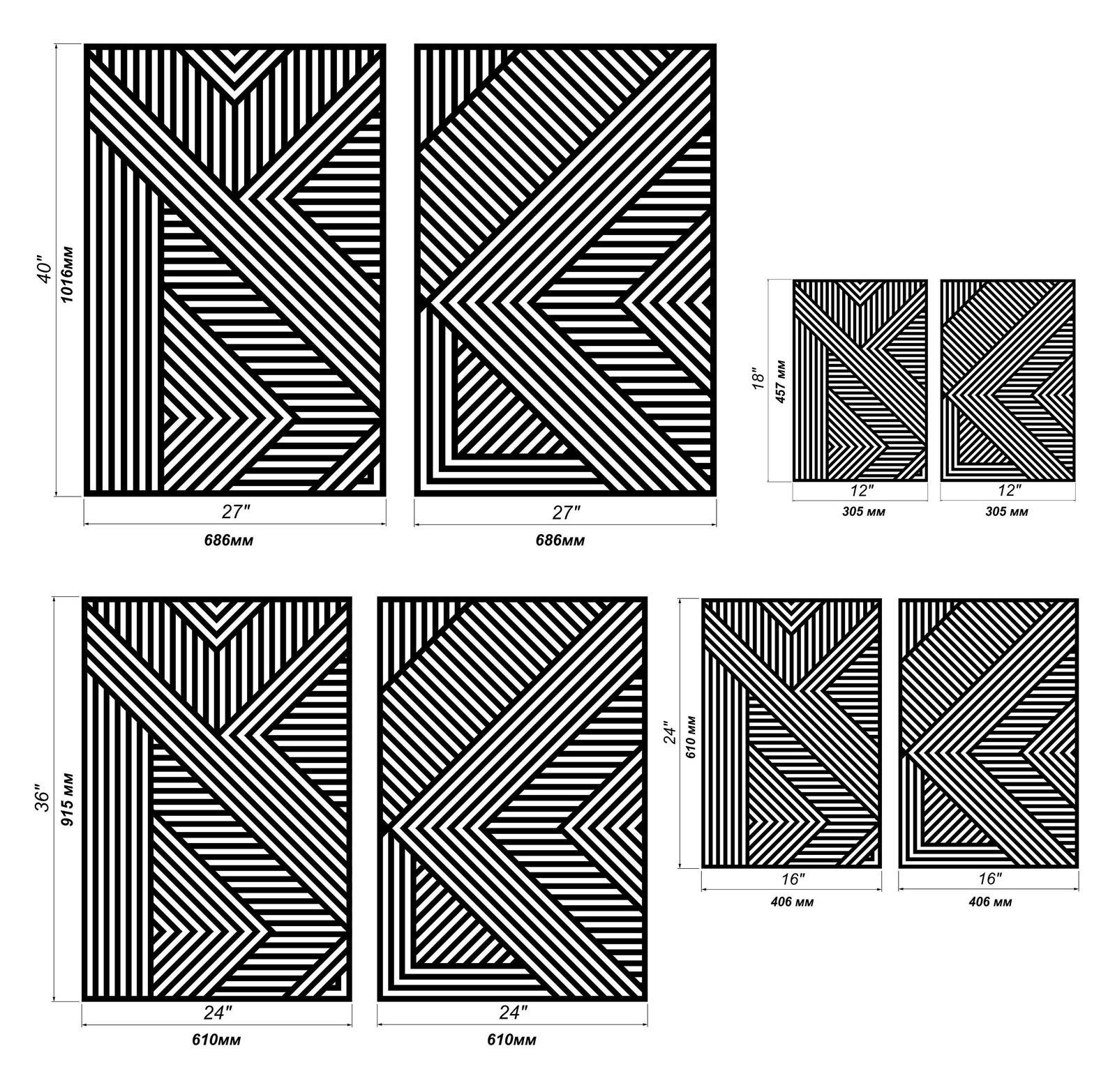 Geometric Wood Panel Art Geometric Wood Wall Art Set of 2 Etsy