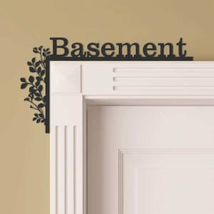 Basement Door Topper, Home Decor Signs,  Over The Door Sign, Personalized Door Decor, Custom Name Sign, Door Signs, Laser Cut Door Topper