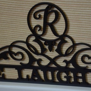 Home Decor Signs, Laser Cut Door Topper, Personalized Door Decor ...