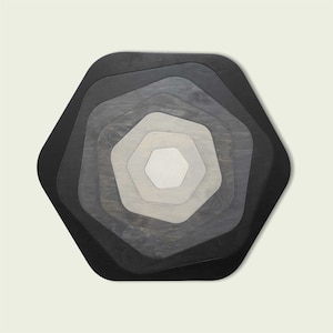 Wood Wall Hexagon Decor Wood Wall Hanging Geometric Home Decor Wood Wall Art Wood Modern Decor Anniversary Gift