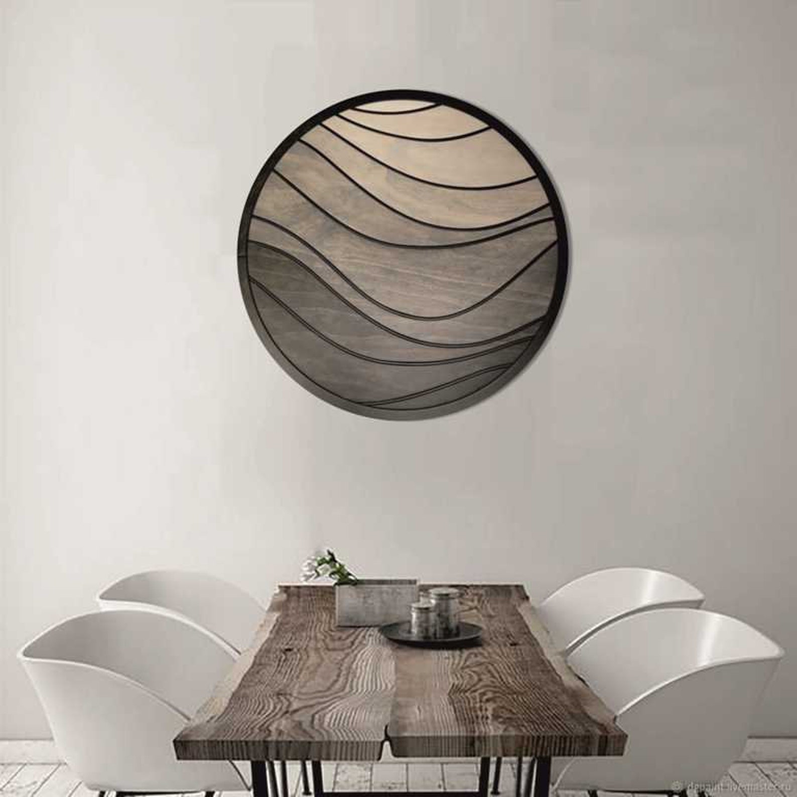 Wood Wall Round Decor Wood Wall Art Wood Modern Decor Wood - Etsy