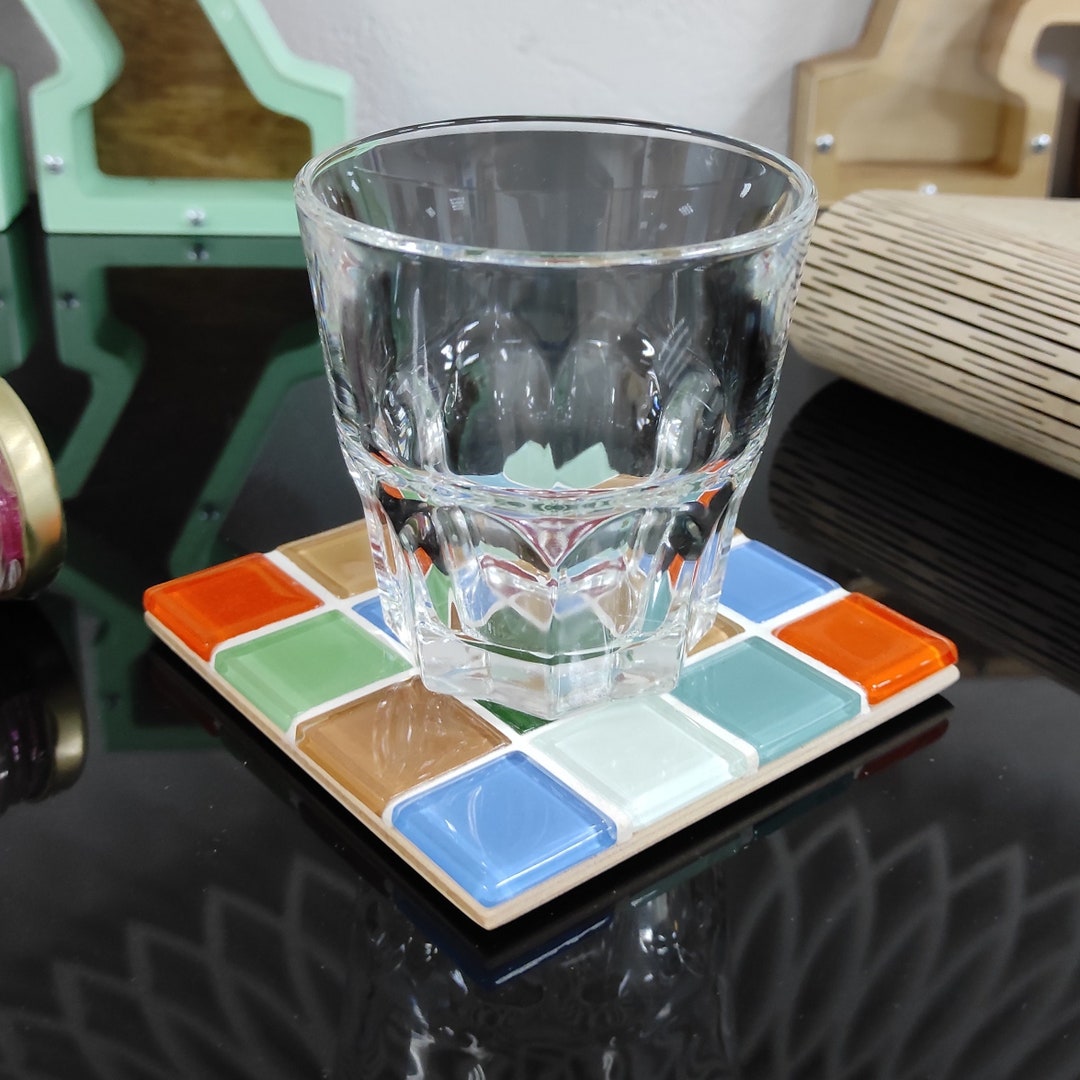 Tiled Coster Glass Tile Coasters Housewarming Gift Etsy