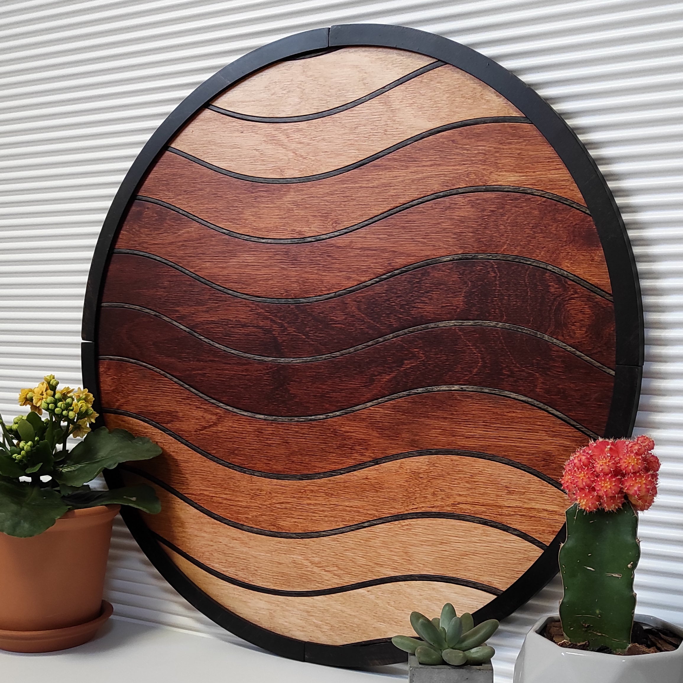 Wood Modern Decor Wood Wall Round Decor Wood Wall Hanging - Etsy