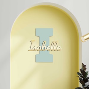 Baby naam, kwekerij naam teken, baby naam teken, decor voor kinderkamer, wand decor, decor van het huis, baby meisje kwekerij, baby douchegift