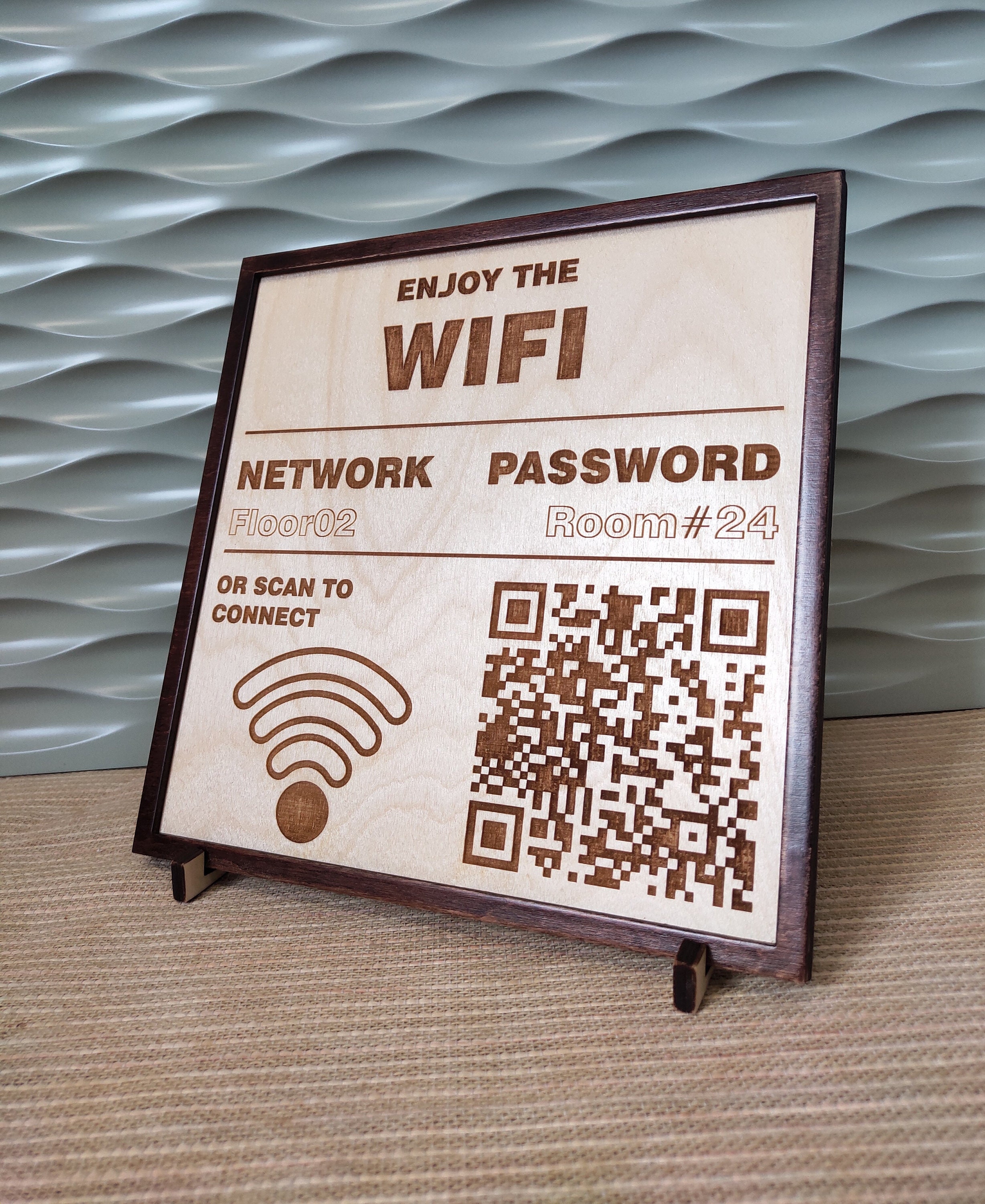 Wifi Sign Wifi network sign Wooden sign Public sign Wifi Etsy