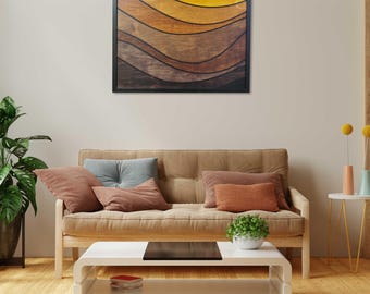 Wood Wall Decor Wood Wall Art Wood Home Decor Wood Wall Hanging Geometric Anniversary gift Housewarming gift
