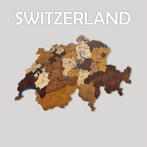 Schweiz Landkarte, 3D Holz Landkarte, Karte der Schweiz, Wandbild, Einzugsgeschenk, Jubiläumsgeschenk