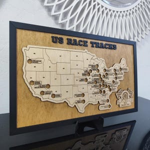 Mappa personalizzata delle piste da corsa, mappa da viaggio, regalo per papà, regalo di anniversario immagine 11