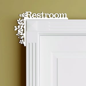 Toilettenschild, Wohnkultur Schilder, Laser geschnitten Türtopper, personalisierte Türdekoration, benutzerdefiniertes Namensschild, Türschilder, Über der Tür Schild