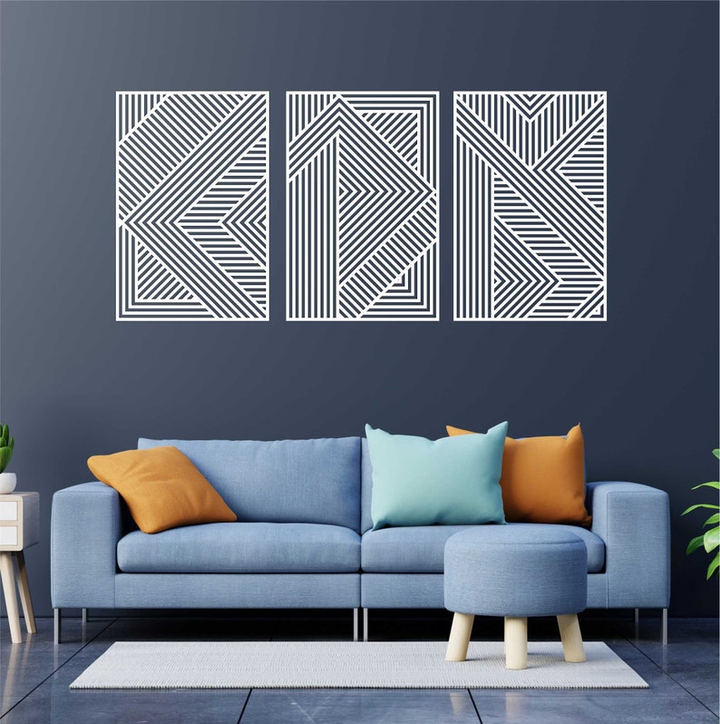Wood Wall Art Geometric Wood Panel Art Geometric Wood Wall Etsy
