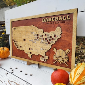 Stadion Reisekarte, Baseball-Stadion Karte, MLB Stadion Karte, Pro Baseball Stadion Tracker, Baseball Geschenk, personalisiertes Geschenk, Geschenk für ihn
