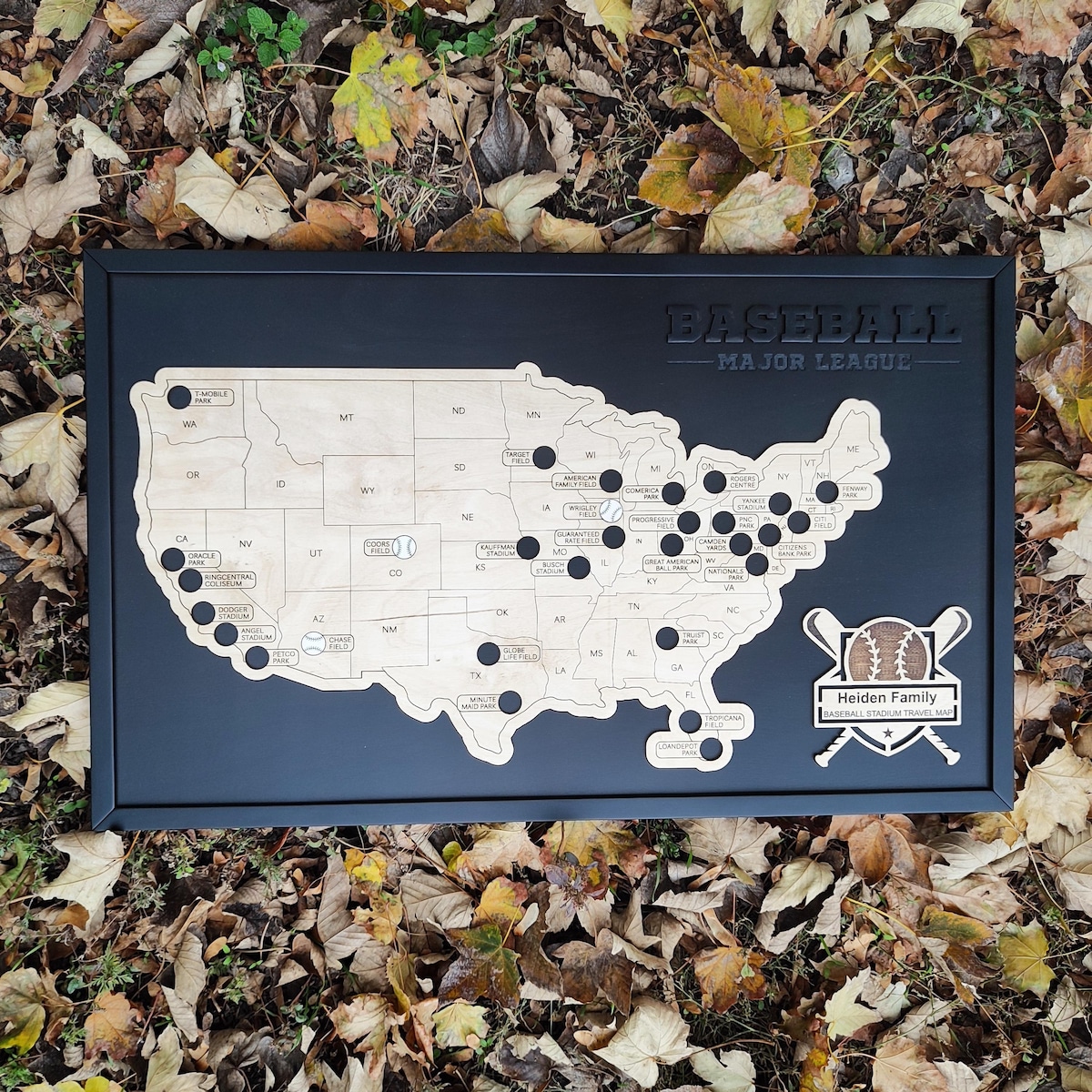 Baseball Stadium Map of each Park we will or have attended together!