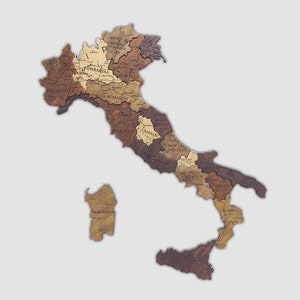 Karte von Italien Jubiläum Geschenk Home Decor