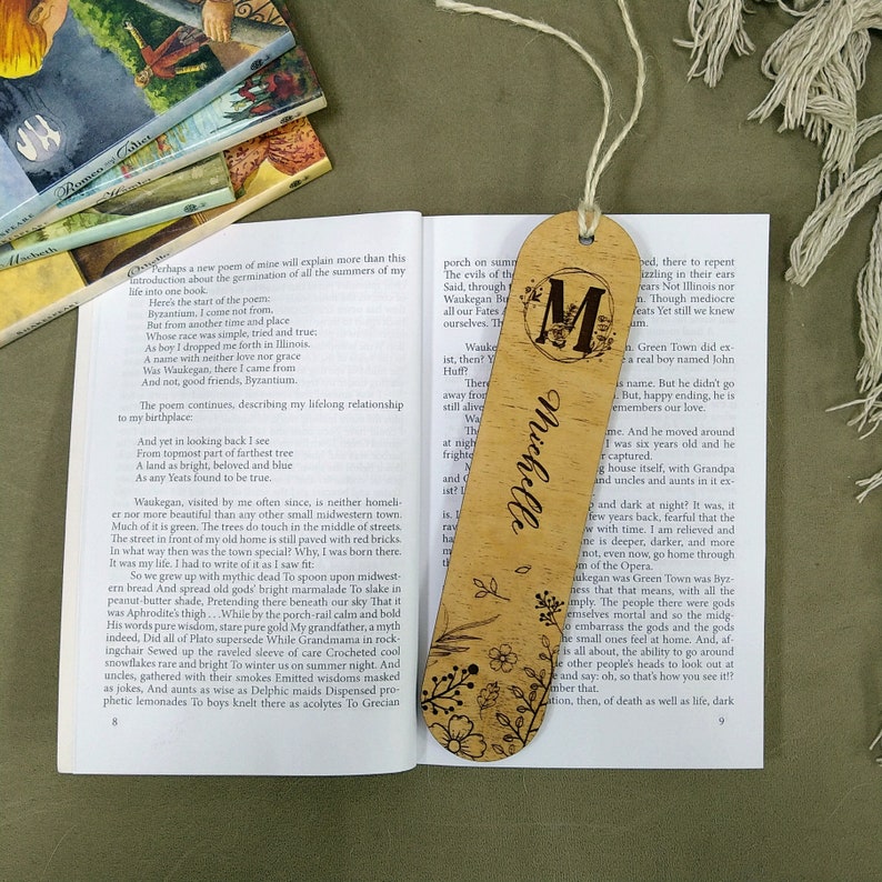 Personalized Wooden Bookmark Custom Engraved Bookmark Gift for - Etsy