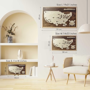 MLB Stadium Map, Baseball stadium map, Pro baseball stadium tracker, Baseball gift, Stadium travel map, Personalized gift, Gift for him