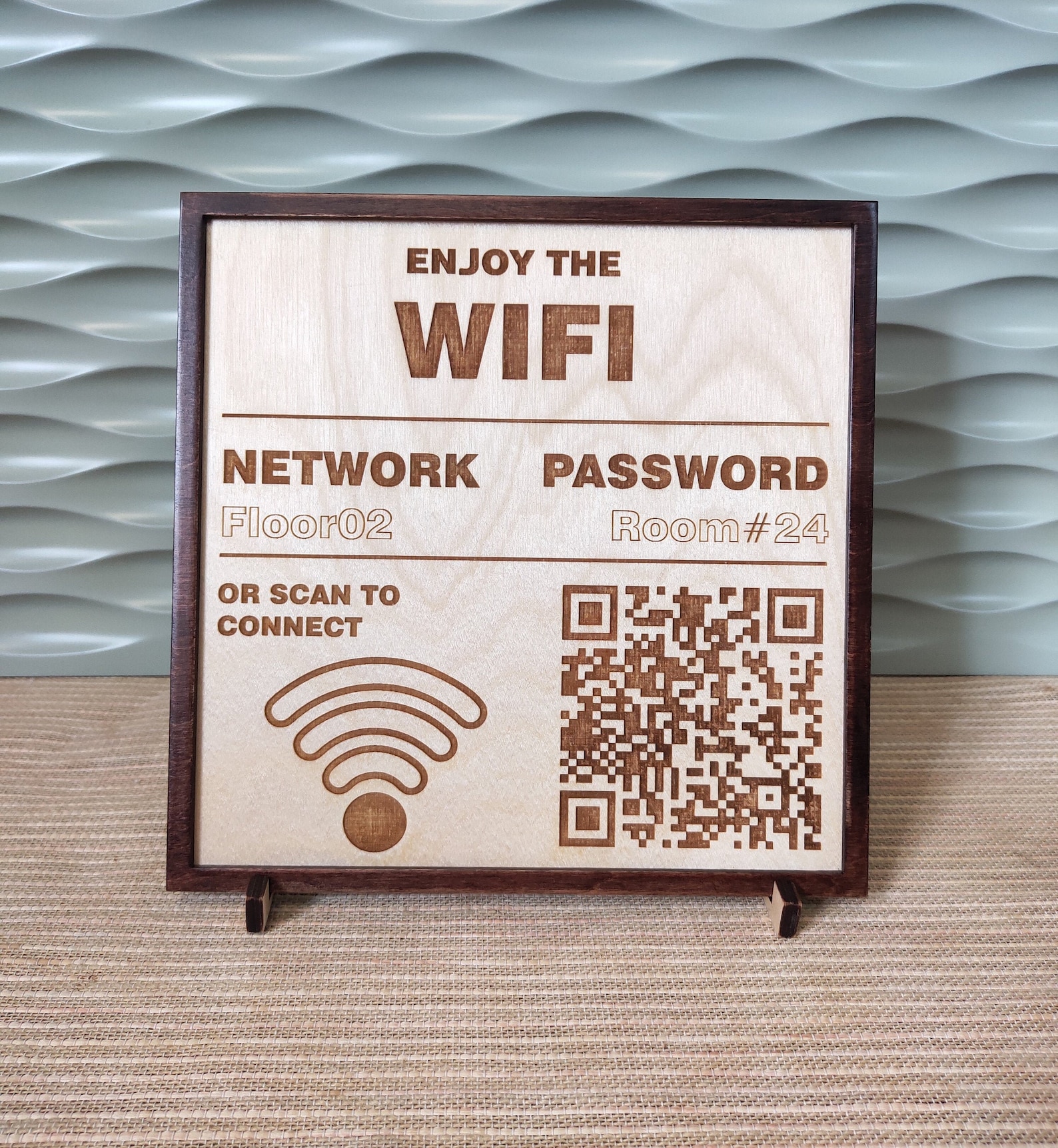 Wifi Sign Wifi network sign Wooden sign Public sign Wifi Etsy
