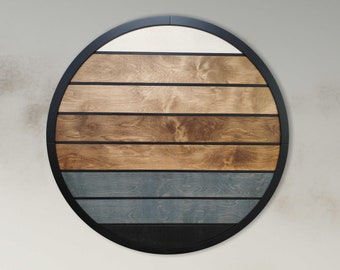 Wood Wall Round Decor Wood Wall Art Wood Modern Decor Wood Wall Hanging Geometric Wood Wall Art Anniversary gift