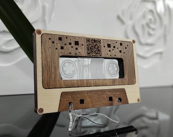 Vintage Cassette  with Spotify or Apple Music, QR Code Gift for Music Lovers, Gift for Him, Gift for Her