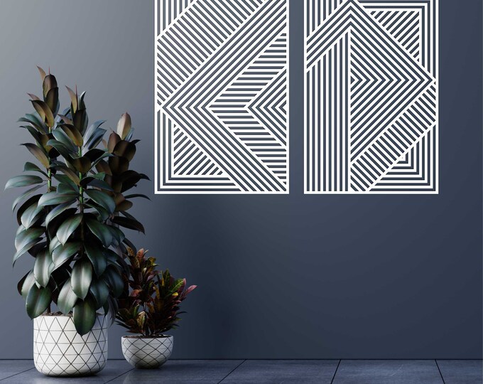 Geometric Wood Wall Art (set of 3) - Modern Wood Art - Minimal - Etsy ...