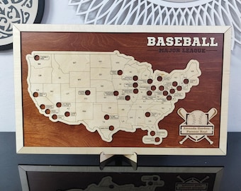 MLB Stadiums Map Art Print: Baseball Fan Gift - Etsy 日本