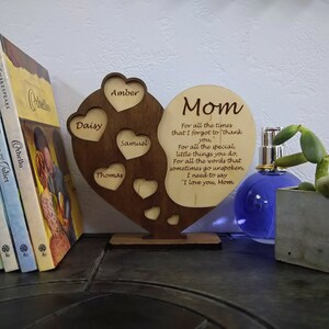 Mother&#39;s Day Personalized, Personalized gift for mom, Birch wood Plaque, Gift fot grandma