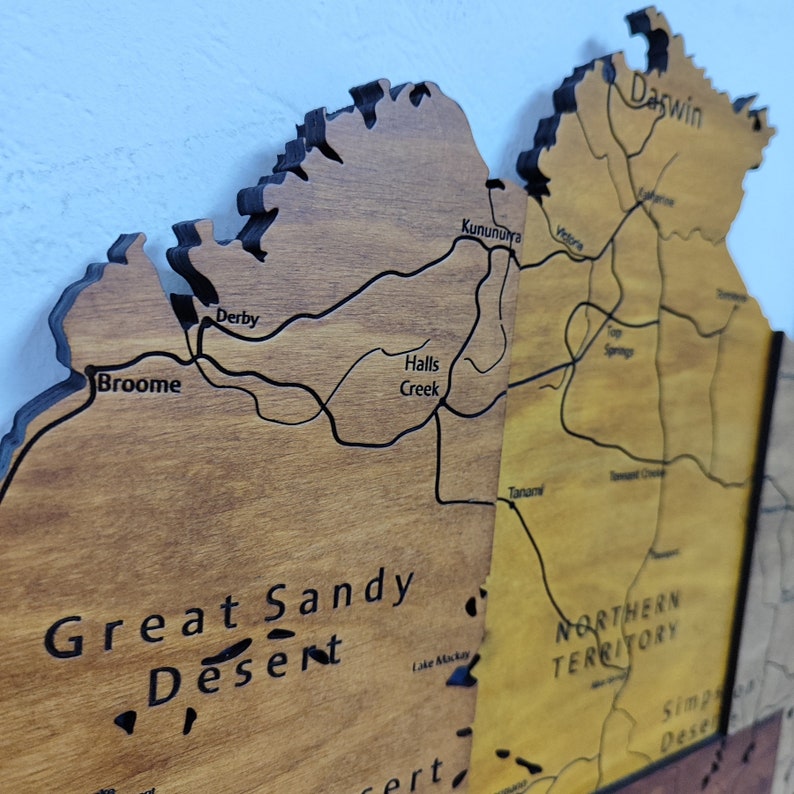 Rustic Map Australia Wooden Australia Travel Map, Custom Travel Map, Wedding Gift, Wall Art ...
