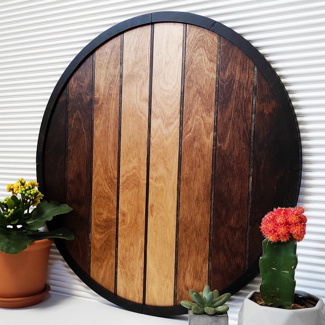 Wood Wall Round Decor Wood Wall Hanging Geometric Wood Wall Etsy