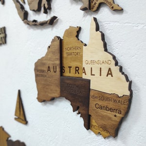 3D Wooden World Map, 5th Anniversary Gift, World Map Wall Art, Wall Decor, Housewarming Gift, Wedding Gift