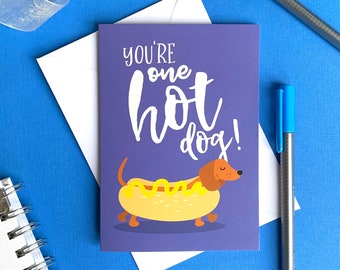 Valentines card / Boyfriend card / Boyfriend birthday / Anniversary card / Funny anniversary / Girlfriend birthday / Sausage dog card