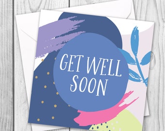 Get Well Soon Card / Get Well Card / Feel Better Soon Card / Modern Get Well Card / Get Well Card For Her / Speedy Recovery Card