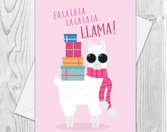 Alpaca Christmas Card / Llama Christmas Card / Llama Lover Card / Alpaca Lover Card / Llama Xmas Card / Alpaca Xmas Card