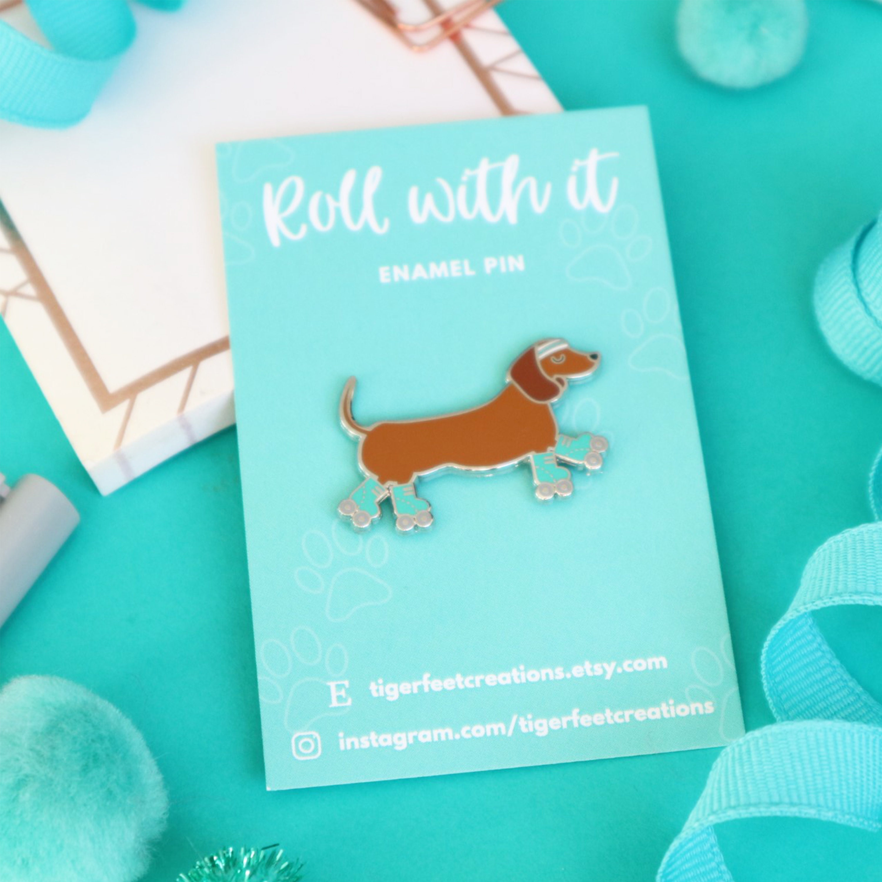 Sausage Dog Pin / Dachshund Pin / Dog Enamel Pin / Hard Enamel Etsy UK