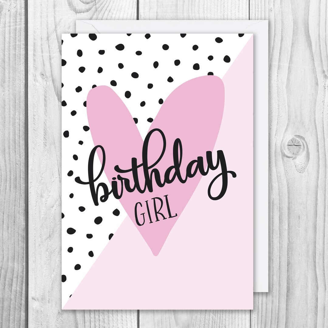 Birthday Girl Card / Birthday Card for Her / Female Birthday - Etsy UK