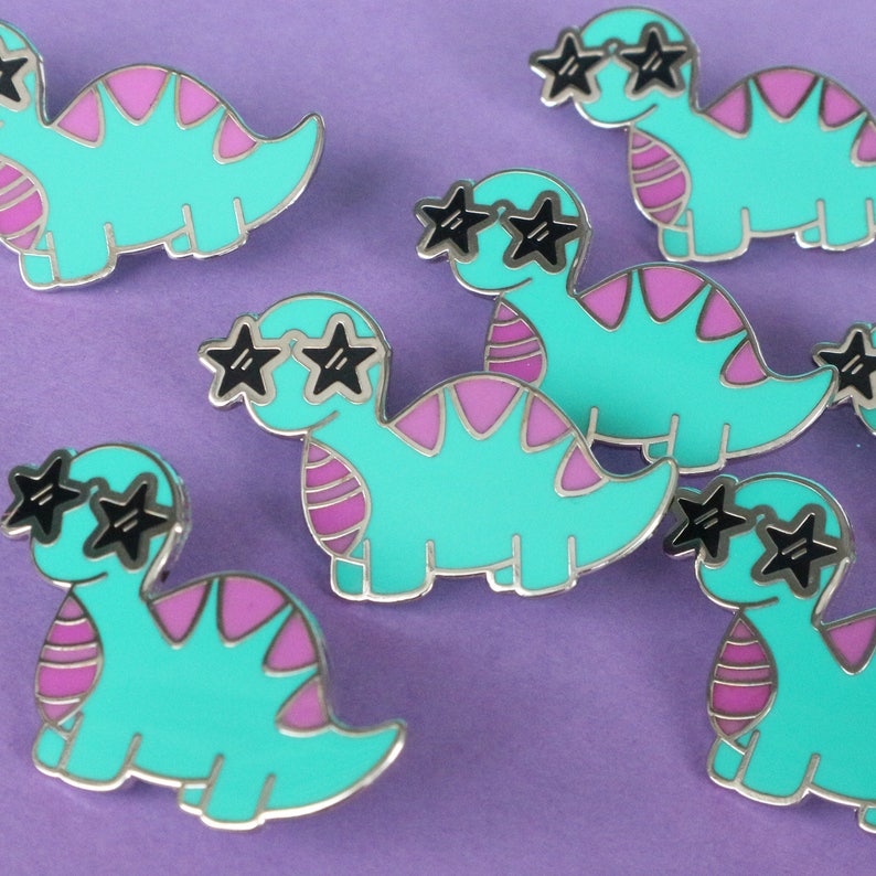 Dinosaur Pin / Dinosaur Enamel Pin / Dinosaur Badge / Dinosaur - Etsy