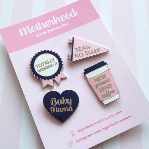 New Mum Gift / Babyshower Gift / Mum badge / New Mom Pin / New Mom Gift / Mother Pin / Mama Pin / Baby Mama / Winging it