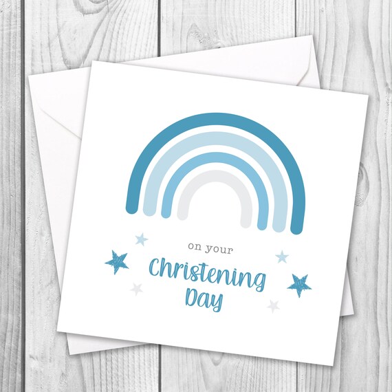 Baby Boy Christening Card / Christening Card Boy / on Your Etsy UK