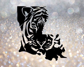 Louisiana Tiger Vinyl Decal – Car, Laptop Sticker