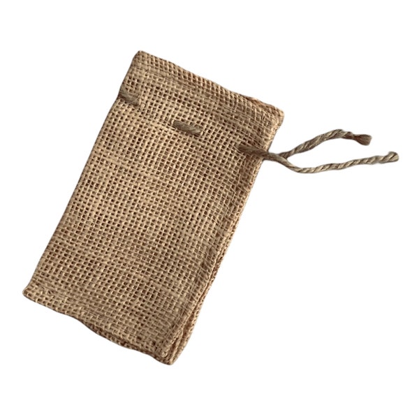 Burlap Bags with Drawstring - 3 x 5"