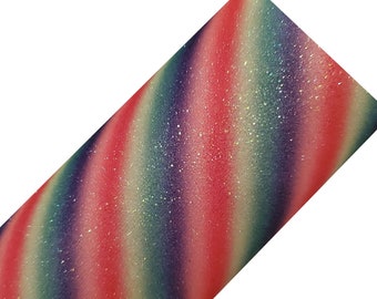 FINE glitter SWIRL BRIGHT RAINBOw glitter sheet, 8x11 faux leather,faux leather, multi colored vegan leather, glitter sheets, rainbow fabric