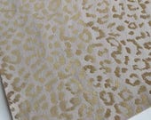 METALLIC LEOPARD BEIGE material, faux suede sheet,8x11 sheets, animal print material, animal print fabric, faux suede material, felt fabric