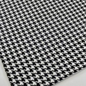 HOUNDSTOOTH LEATHER faux leather sheet,8x11 faux leather,houndstooth fake leather,houndstooth faux leather,vegan leather,faux leather fabric