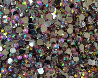 Pink Purple Lilac RHINESTONES 2mm, 3mm, 4mm, 5mm, 6mm, flat back, ss6, ss10, ss16, ss20, ss30, bulk, embellishments, faceted, #1250