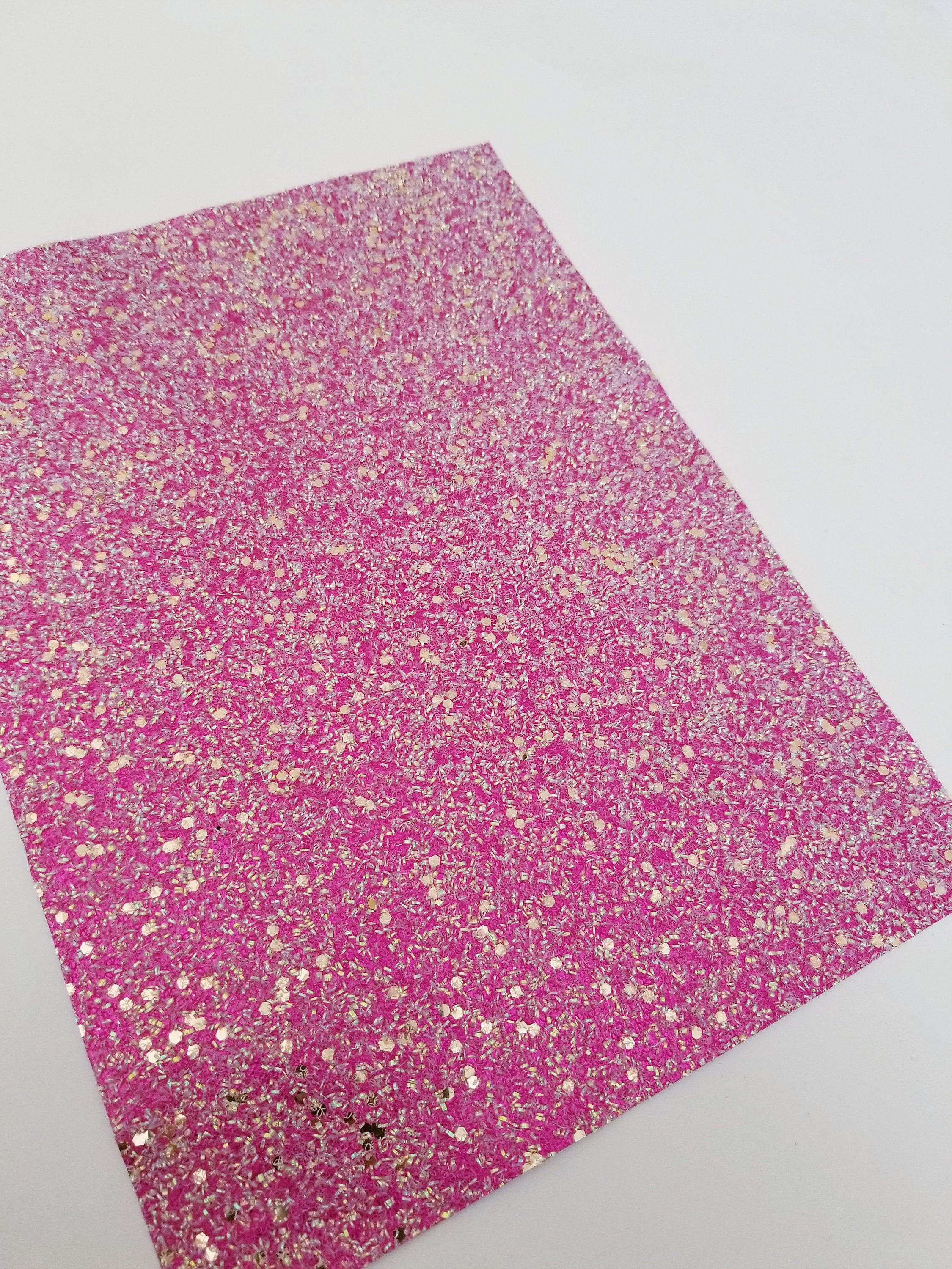 TINSEL GLITTER Hot PINK Tinsel Material8x11 Glitter Sheet Etsy