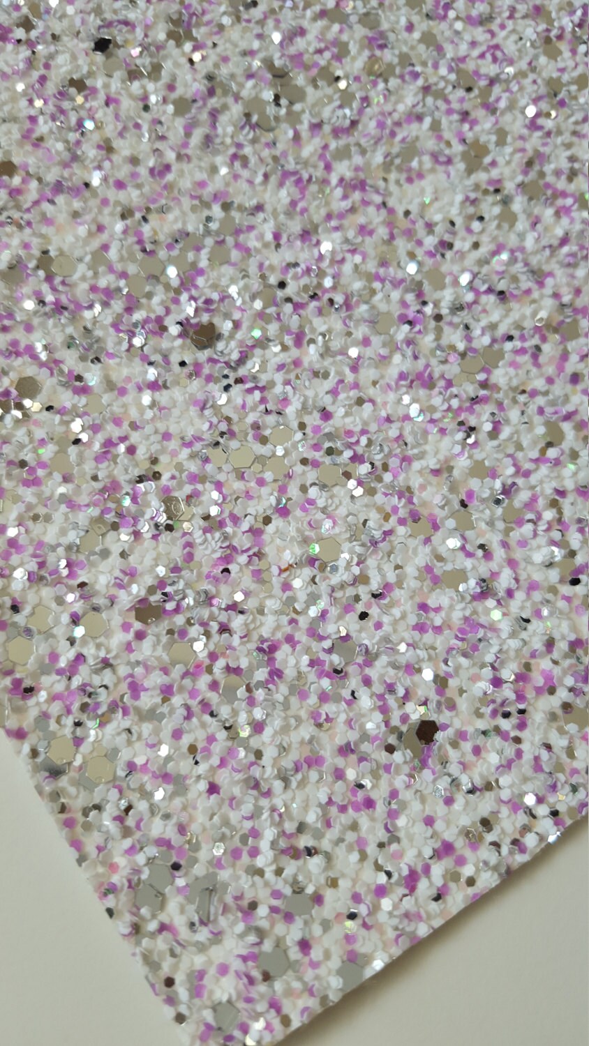 LILAC WHITE SILVER glitter canvas sheet8x11 canvas Etsy