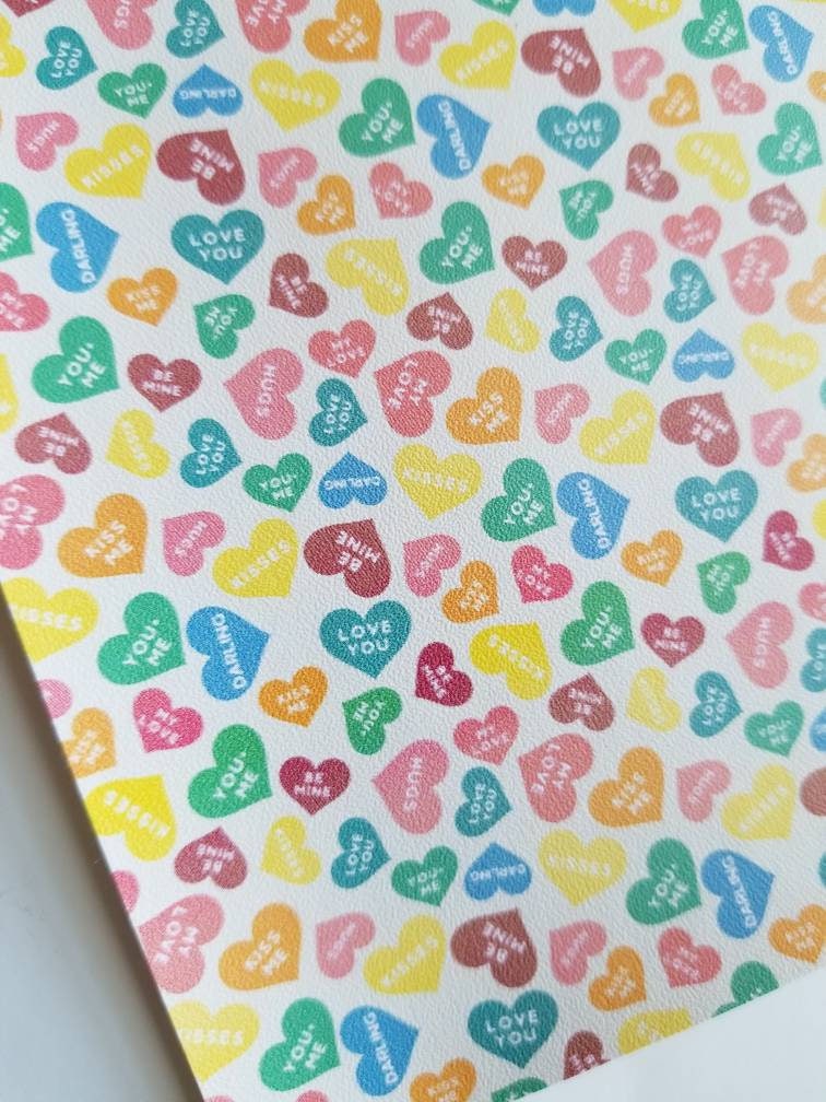 Valentine's Day- SWEETHEART CANDY Valentine material,faux leather…
