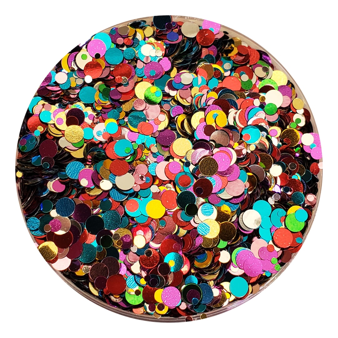 Clown Glitter Dots Loose Glitter, Polyester Glitter, Glitter for
