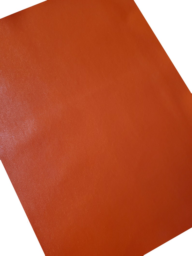 TEXAS ORANGE Smooth Faux Leather Sheet 8x11 Faux Leather Etsy