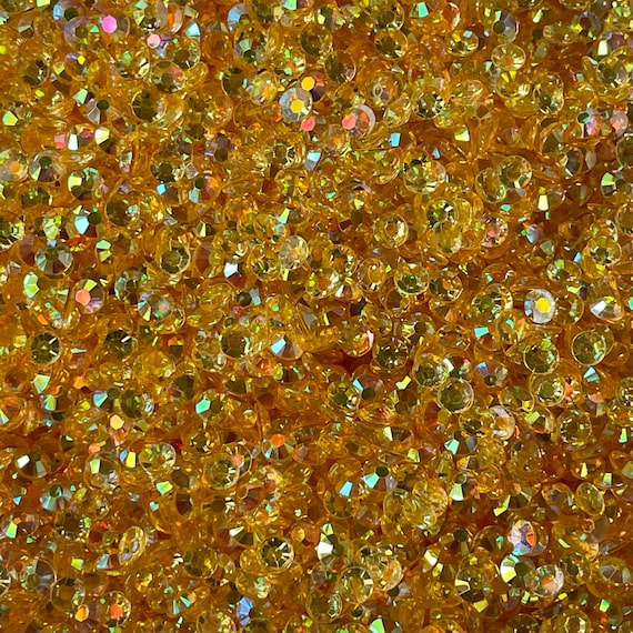 AB Yellow Orange RHINESTONES 2mm, 3mm, 4mm, 5mm, 6mm, flat back, ss6, ss10,  ss16, ss20, ss30, bulk, embellishments, faceted, jelly, #1257